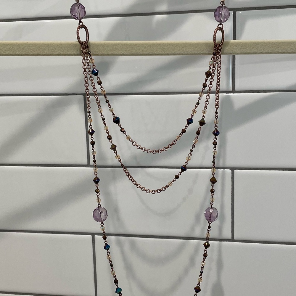 Lia Sophia Copper Necklace/Earrings Set NWT